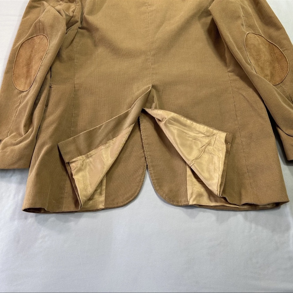 VINTAGE Levis Blazer Mens 40 R Tan Corduroy Western Elbow Patch Coat Jacket - Picture 5 of 6